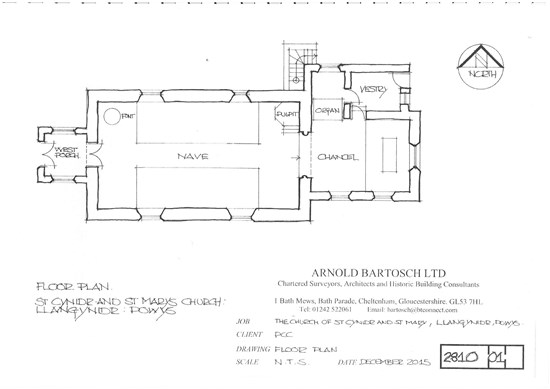 Llangynidr Church Floor plan