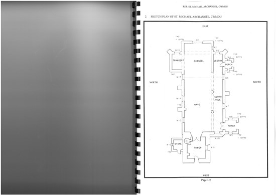 Cwmdu church floor plan