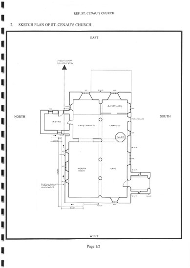 Llangenni Church Floor plan