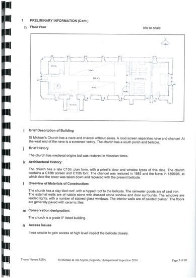 Beguildy Church Plan