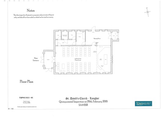 Loughor St David's Church plan