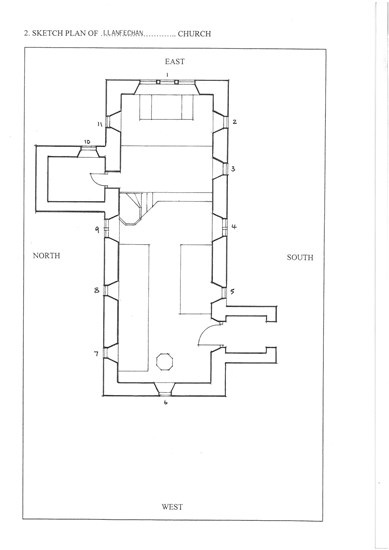 St Avan's churhc floor pla