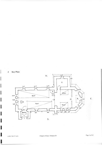 Nantgwyllt  chapel of ease floor plan